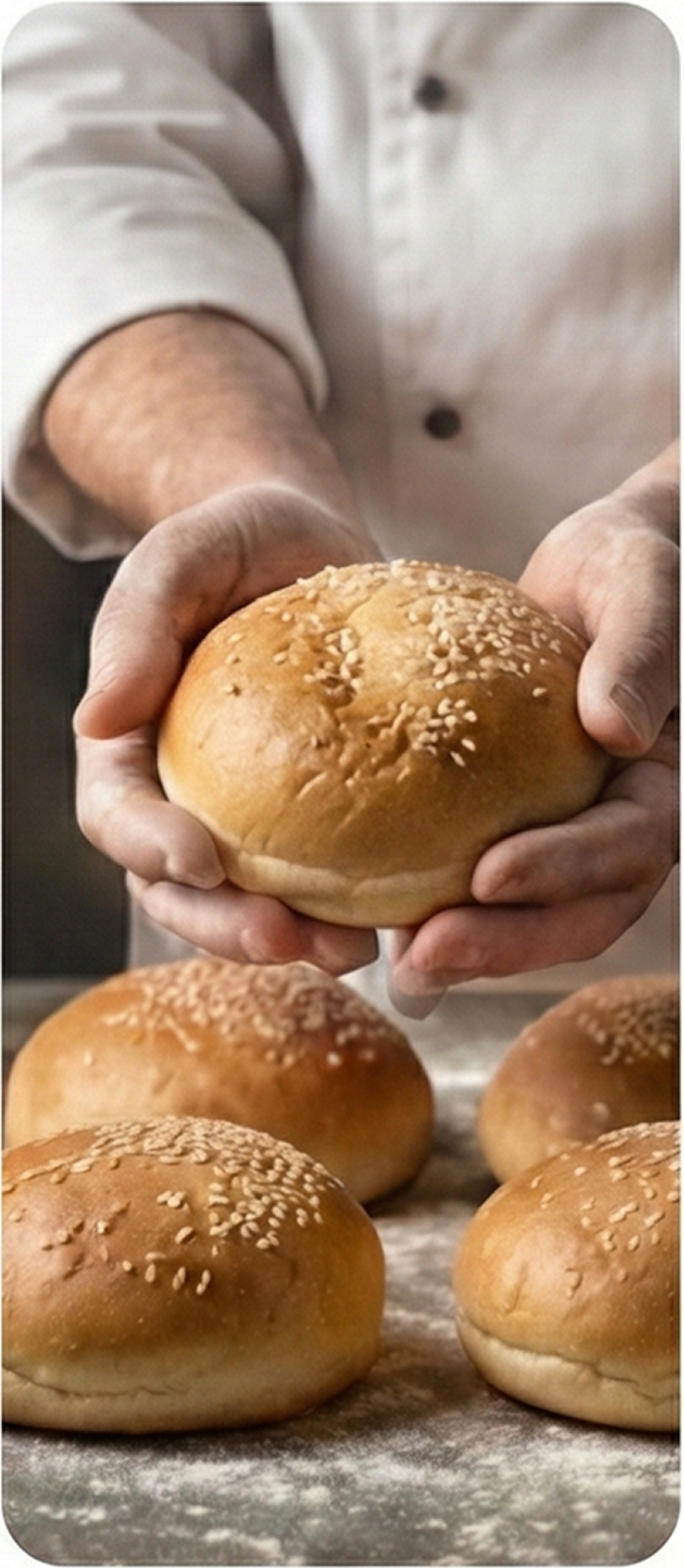 Fresh burger buns